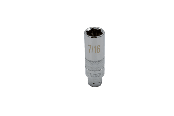 Dual Drive Deep 7/16" socket, 1/4" square drive, 13mm Hex outer drive