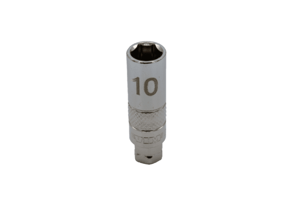 Deep Dual Drive 10mm socket, 1/4" square drive, 11mm Hex outer drive