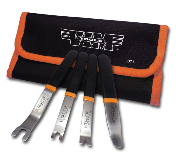 Door and Trim Tool Set, stainless, 4 pc set, dipped handles