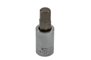 13mm Hex bit, Satin Chrome 1/2” sq.dr. bit holder