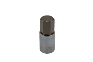 22mm Hex bit, Satin Chrome 1/2” sq.dr. bit holder