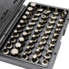 IMPACT MASTER Set, 50 Piece, Half Cut Torx, Hex, Flat, Philips, & XZN Drivers, 3/8" Sq. Dr.