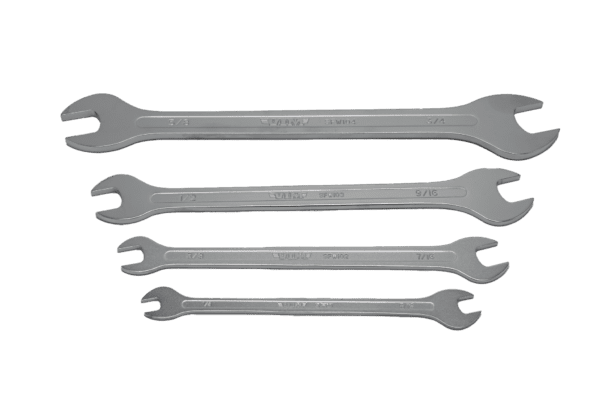 SAE Flat Wrench Set, 4 pc Set 1/4" thru 3/4", double open end
