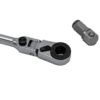 dual flex head 1/4" & 3/8" ratchet with removable drives