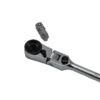 dual flex head 1/4" & 3/8" ratchet with removable drives