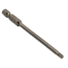 3mm Power Drive Hex Bit 3.5"Long, S2 Steel, Gun Metal Gray