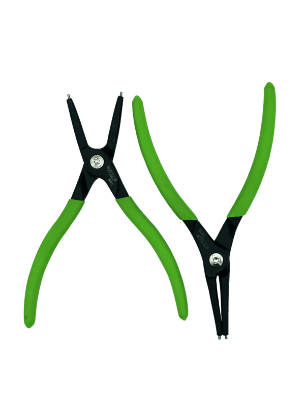 Snap Ring Pliers Set, 7" OAL, 1.8m (.071") hardened tips