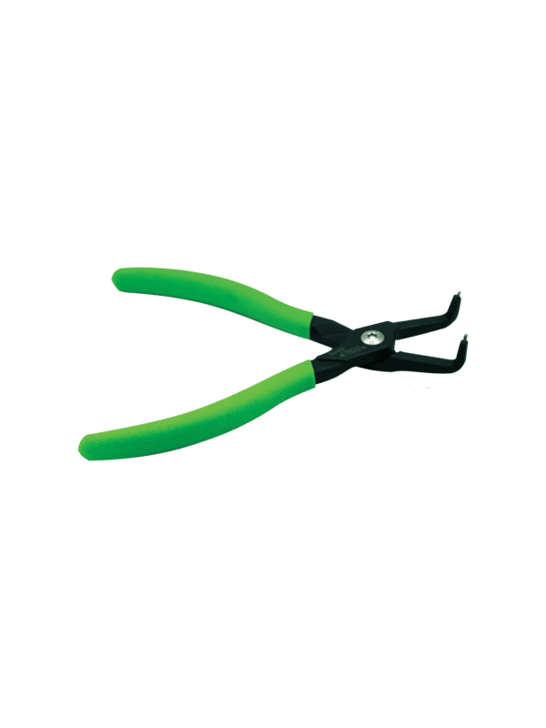 Snap Ring Pliers, Bent 85 degrees, Internal, 7" OAL (.071) hardened tips side view