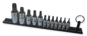 Elite 12pc. Torx Plus 5 Point Set, IPR8 Thru IPR60, package on a Black Magrail
