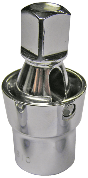 1/2" Smooth 45 Degree U-Joint Socket Adapter 1/4" square drive