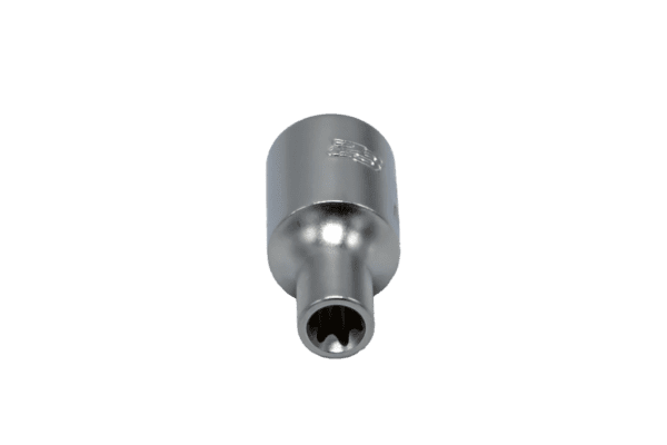 E5 TORX® socket, 1/4” square drive, satin chrome