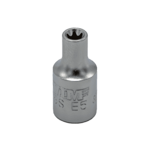 E5 TORX® socket, 1/4” square drive, satin chrome