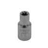 E7 TORX® socket, 1/4” square drive, satin chrome
