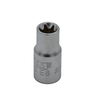 E8 TORX® socket, 1/4” square drive, satin chrome