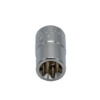 E14 TORX® socket, 3/8” square drive, satin chrome