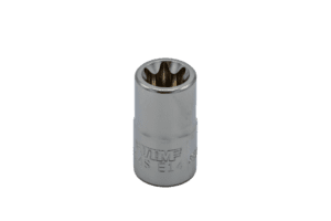 E14 TORX® socket, 3/8” square drive, satin chrome