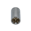 E16 TORX® socket, 3/8” square drive, satin chrome