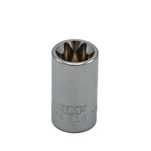 E16 TORX® socket, 3/8” square drive, satin chrome