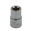 E18 TORX® socket, 1/2” square drive, satin chrome