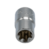 E18 TORX® socket, 1/2” square drive, satin chrome