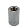 E20 TORX® socket, 1/2” square drive, satin chrome