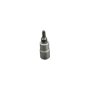 TR15 Tamper Proof Torx Gun metal gray bit, Satin chrome 1/4" sq.dr. bit holder