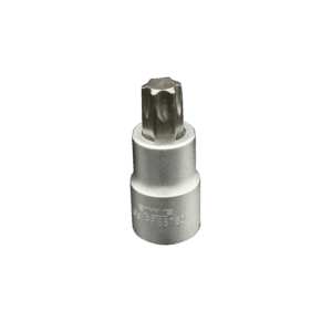 T60 Torx, Gun metal gray bit, Satin chrome 1/2" sq.dr. bit holder