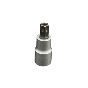 TR55 Tamper Proof Torx Gun metal gray bit, Satin chrome 1/2" sq.dr. bit holder