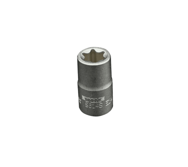 E14 Torx socket, 3/8” square drive, satin chrome