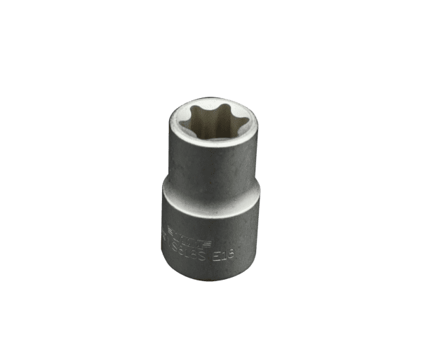 E18 Torx socket, 1/2” square drive, satin chrome
