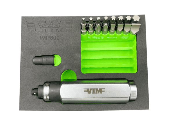 3/8” Square Drive Impact Driver Reversible Hand Impact Two 8 Piece Impact S2 Steel Bit Set: IMPACT-8 IMPACT-8TX P1, P2, L3, and P4 Flat Tip ¼”, 5/16”, 3/8” & ½” Wide 5/16” shank S2 Impact Bits