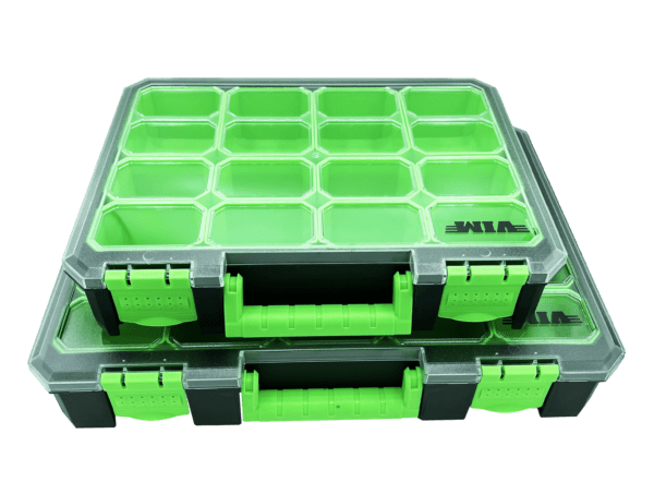large storage cases stacked