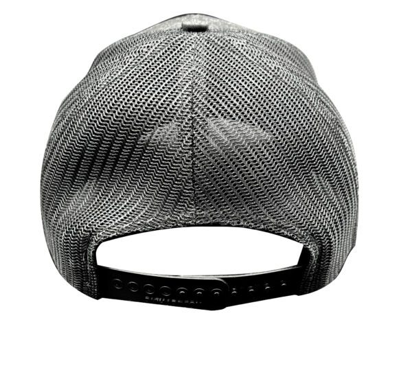 black vim hat with leather patch