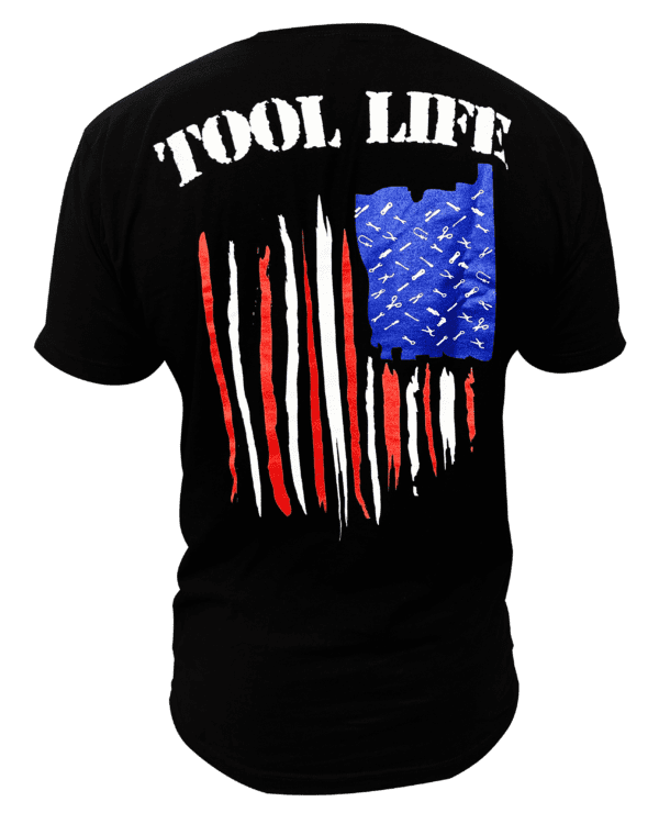 Tool Life American flag t-shirt back