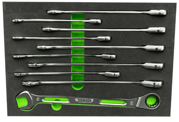 thin wrenches in a foam case