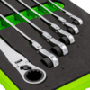 6 PC. DEEP SPLINE RATCHETING FLEX HEAD XL WRENCH SET