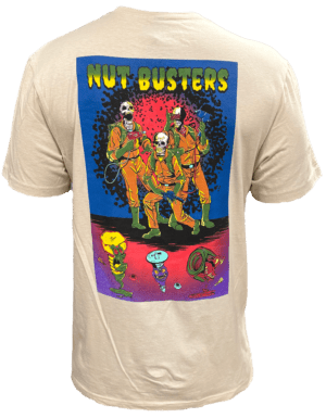 tan nut buster shirt back