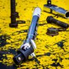 3 PC. 1/2" DRIVE TELESCOPIC RATCHET KIT Includes: BB24A: 1/2'' DR. BREAKER BAR ATTACHMENT FR25A: 1/2" DR. 90T FLEX INDEXING RATCHET HEAD ATTACHMENT TH21: TELESCOPIC HANDLE FOR MULTIPLE TOOL ATTACHMENTS