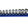 10 PC. DUAL DRIVE NANO SPRING LOADED UJ METRIC SOCKET SET - 1/4'' X 11MM DR. - BLUE MAGRAIL