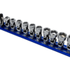 10 PC. DUAL DRIVE NANO SPRING LOADED UJ METRIC SOCKET SET - 1/4'' X 11MM DR. - BLUE MAGRAIL