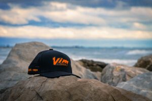 PVC VINTAGE ORANGE VIM LOGO & 1931 - BLACK HAT