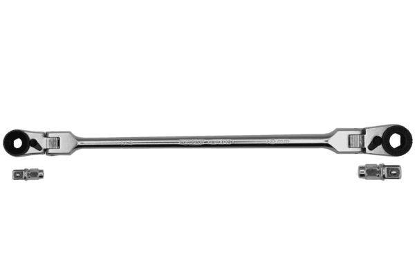 1/4” & 10 MM HEX DUAL INDEXING FLEX HEAD BIT RATCHET W/REMOVABLE 1/4″ & 3/8″ SQUARE DR. ADAPTERS