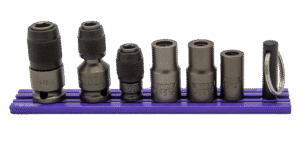 6 PC. IMPACT BIT HOLDER SET W/PURPLE MAGRAIL
