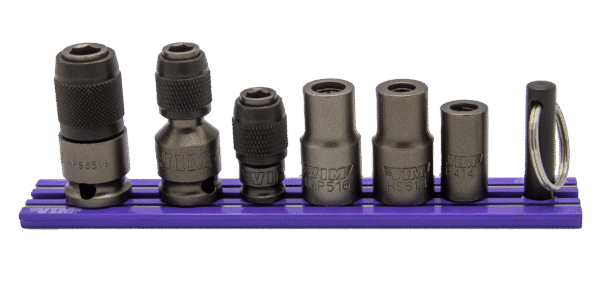 6 PC. IMPACT BIT HOLDER SET W/PURPLE MAGRAIL