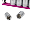 12 PC. 3/8'' DR. METRIC SOCKET SET W/ 12" PINK MAGRAIL