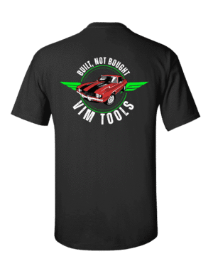 VIM BUILT NOT BOUGHT T SHIRT - BLACK