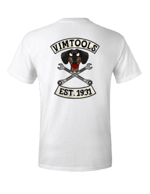 VIM TOUGH PUPPY T SHIRT -  WHITE