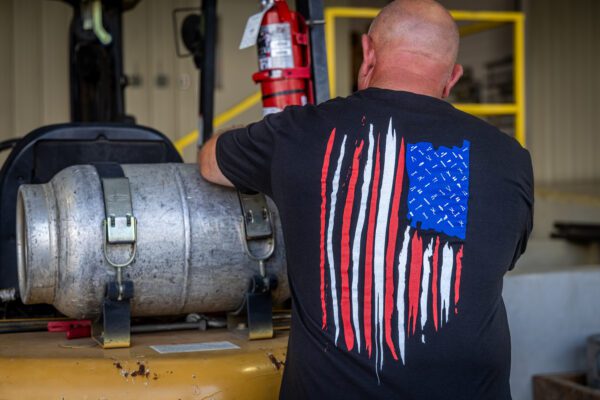 VIM AMERICAN FLAG STARS & STRIPES T SHIRT - BLACK