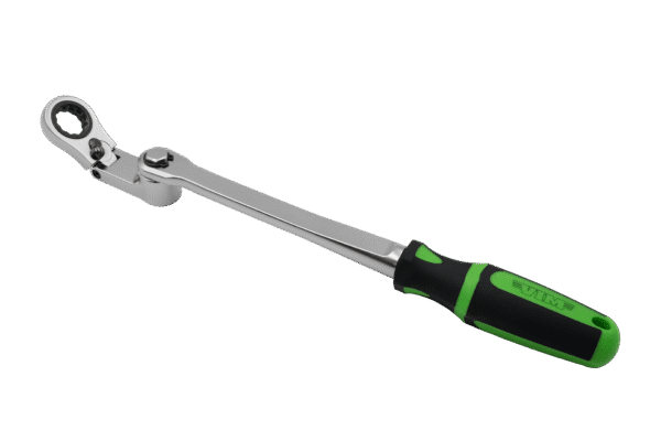 17MM 100T FLEX HEAD 360 SWIVEL RATCHETING WRENCH - WORKS WITH 3/8'' X 17MM SOCKETS